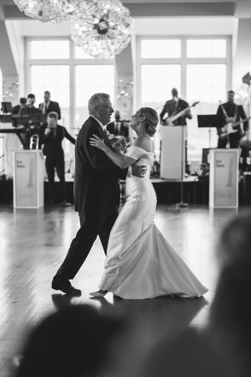 Bride dances with her father on the dance floor at the wedding reception.

New York Wedding Photography. Long Island Wedding Photography. Luxury Local Wedding Photographer. Destination Wedding Photographer.