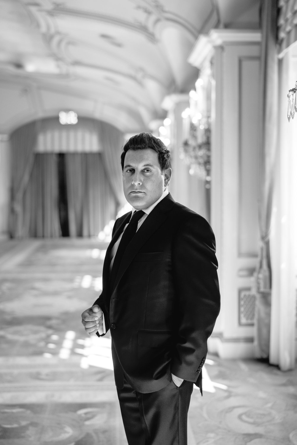 Groom stands in the hallway of the St. Regis in New York City with a hand in his pocket, looking at the camera.

Manhattan Luxury Wedding. New York Luxury Wedding Photographer. Wedding in Manhattan. NYC Luxury Wedding.